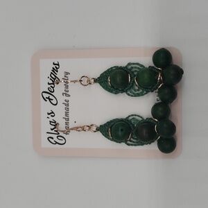 1291- Macrame With Acai Beads Handmade Eco-friendly NWT